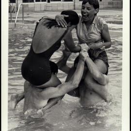 Botany Students Playing in the Pool
