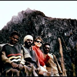 Umba, Tomas, Jan Jacobs and Godfried on Mount Wilhelm
