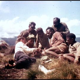 Helen Hewson with New Guinea Porters