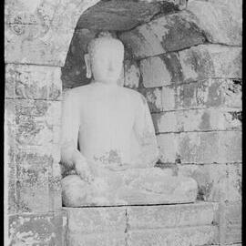 Buddha Statue at the Borobudur Temple, Central Java