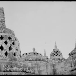 Stupas at the Borobudur Temple, Central Java