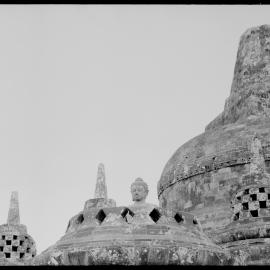 Stupas at the Borobudur Temple, Central Java