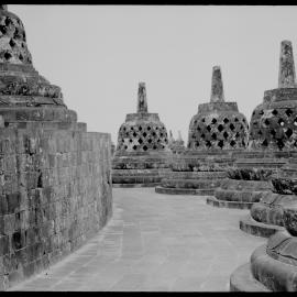 Stupas at the Borobudur Temple, Central Java