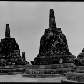 Stupas at the Borobudur Temple, Central Java