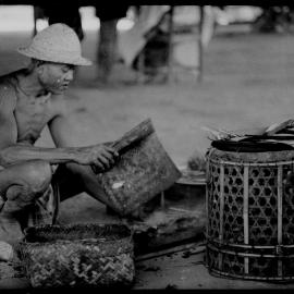 Man Making Thatched Basket