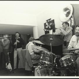 Jazz in the Staff Club in the Mungo MacCallum Building with Bob Crossman on Drums