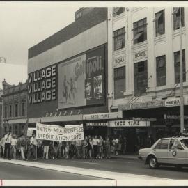 Protest March Against Fees and Education Cuts Outside the Village Cinemas in George Street
