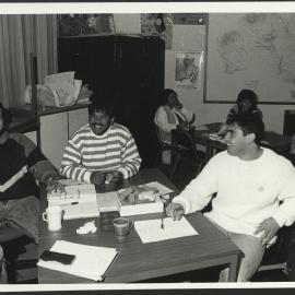 Students in the Aboriginal Education Centre Sitting at Tables Undertaking Group Work