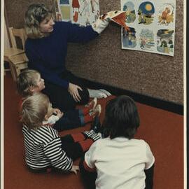 A Member of the Hearing and Speech Clinic Pictured with Three Children - Speech and Language Therapy - Cumberland College of Health Sciences