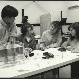 Faculty of Health Sciences Laboratory Work at Cumberland College - Students Looking at Test Results
