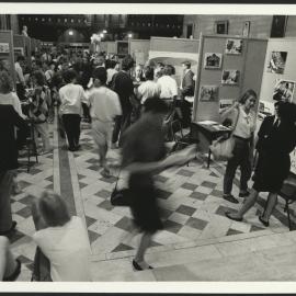 People Attending Stalls Set-Up in the Great Hall for  Careers Day 1991