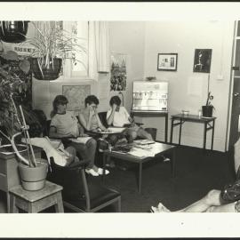 Students Sitting in the University Health Service Waiting Room
