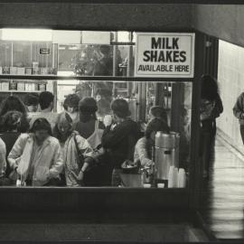 Students Studying the Menu and Queuing at the Milk Shake Bar - Wentworth Building