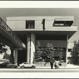 View Across City Road to Wentworth Building Showing Part of the Bridge and Pedestrians Crossing the Road