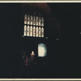 Son Et Lumiere Production at the Great Hall Showing Main Window, a Screen and Raconteur