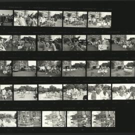 Contact Sheet with Images Taken During Orientation Week 1990 Boat Race