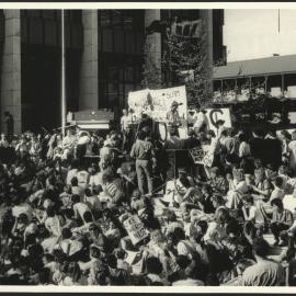 Crowd of College and University Students at Martin Place Protesting Against the Introduction of Tertiary Fees