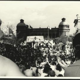 Crowd of College and University Students at Martin Place Protesting Against the Introduction of Tertiary Fees