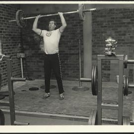 Weightlifting in the HK Ward Gymnasium