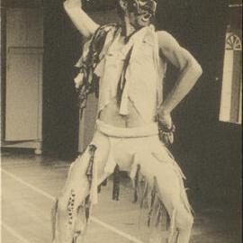 A Student in Costume Performing a Pose During a Workshop - Seymour Student Theatre
