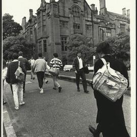 Students Walking on Manning Road Towards the Anderson Stuart Building