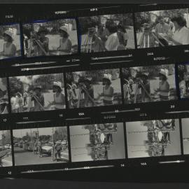 Proof Sheet of Images of Year One Architecture Students Undertaking Outdoor Assignment