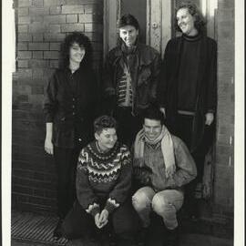 Members of the Cooperative Student Housing Project (STUCCO) Outside the Building in Wilson Street
