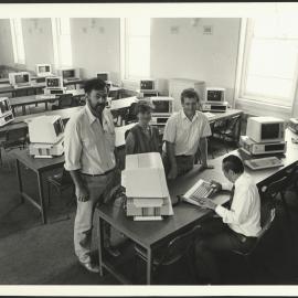 Staff Members in the New Faculty of Economics Computer Laboratory 