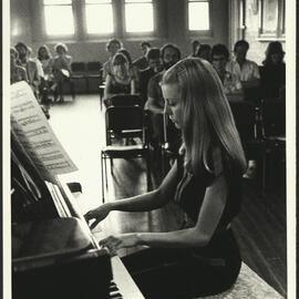 Student Pianist and Audience, Darlington Old School