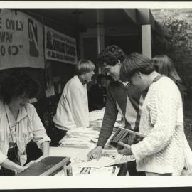 Students at the Stall During Student Travel Day