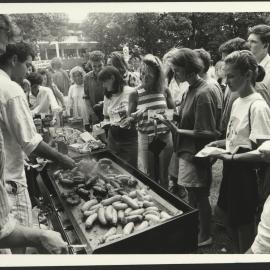 Students at Sausage Sizzle