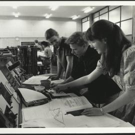Electrical Engineering Students (?) in Laboratory