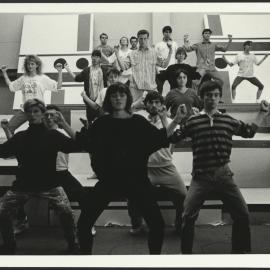 1987 Architecture Revue Students Rehearse for 'Je Ne Sais Quack' Performed at the Footbridge Theatre