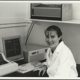 Vivienne Skinner with Near Infra-Red (NIR) Analyser