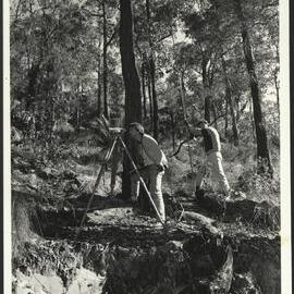 Final Year Civil and Mining Engineering Students at Survey Camp, Blue Mountains