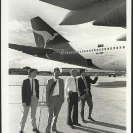 Launch of the Chancellor's Scholarships in Engineering - Scholarship Winners with Staff at the Airport