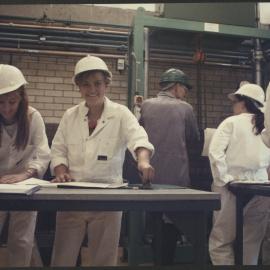 Engineering Students in Workshop Wearing Protective Clothing