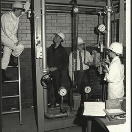 Chemical Engineering Foundation Laboratory Professor Rolf Prince with Students