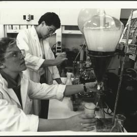 Chemistry Fourth Year Honour Students in Laboratory Conducting Experiment