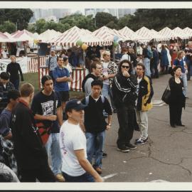 Students and Stalls on the Front Lawn During Orientation/O-Week 1999