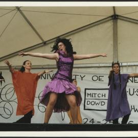 A Dance Performance on Stage During Orientation/O-Week 1999