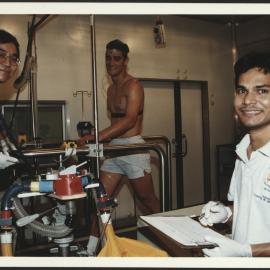 Faculty of Health Sciences - Three School of Exercise and Sports Science Students in Sports Laboratory 