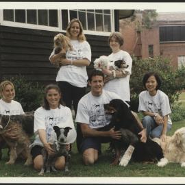 Fifth-Year Bachelor of Veterinary Science Students with Patients from the Dog Clinic