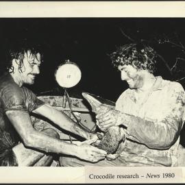 Crocodile Research in Arnhem Land - Graduate Student Jon Wright (L) and Technical Officer Peter Harlow
