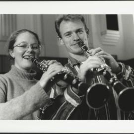 Two Conservatorium Wind Students with Clarinets