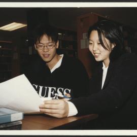 Korean Students Society President Hee Chul Lee (Left) and Committee Member Helen Lee