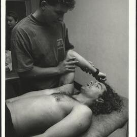 Health Sciences Students Practicing Manipulation on Arm