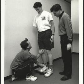 Health Sciences Students Practicing Manipulation on Leg and Knee