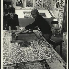 Students Screen-Printing at an Art Workshop