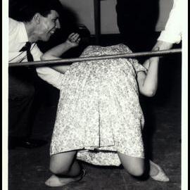 Elysse Craddock doing the Limbo at the Botany III Party